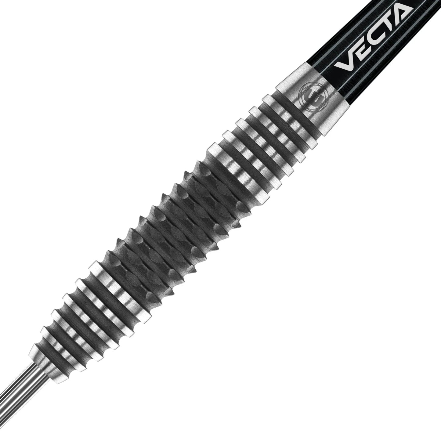 Black and silver dart with Vecta branding on a white background