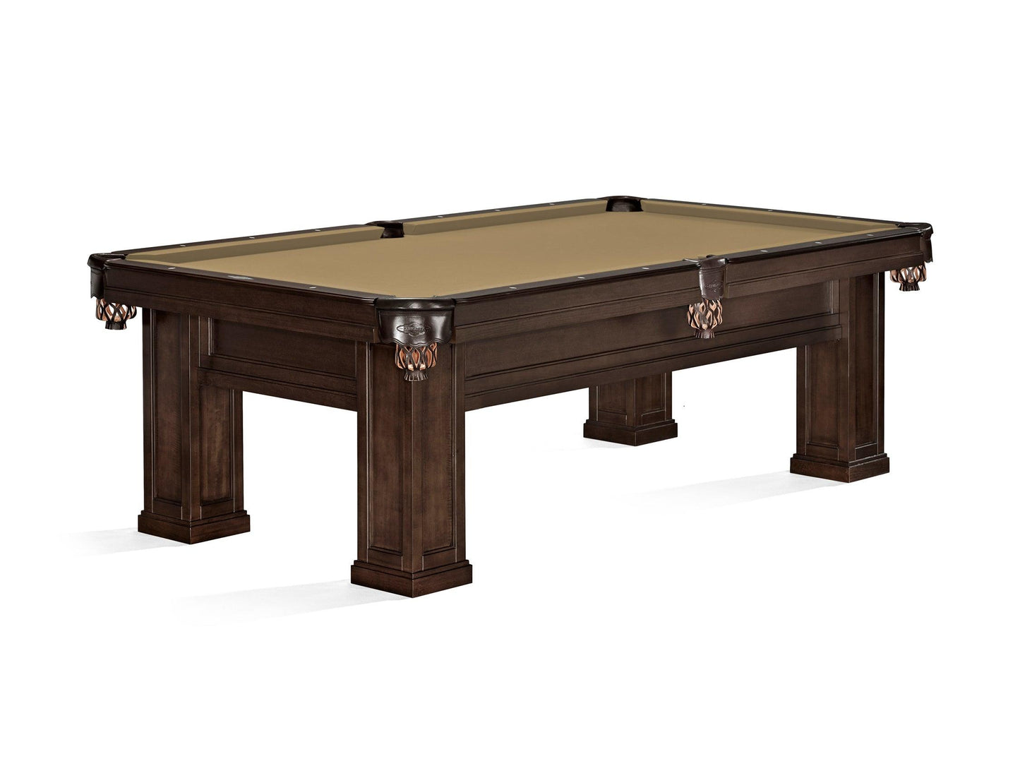 Brunswick Oakland II 8ft American Pool Table - Espresso - Games Room