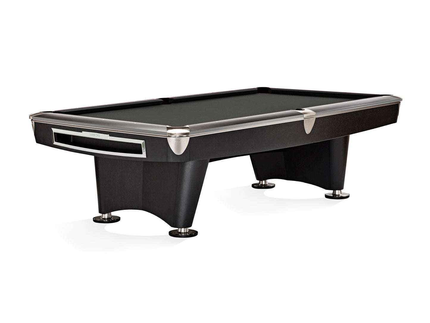 Brunswick Gold Crown VI 9ft American Pool Table With Drop Pocket - Matte Black