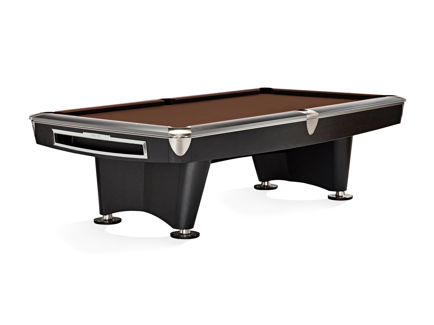 Brunswick Gold Crown VI 9ft American Pool Table With Drop Pocket - Matte Black