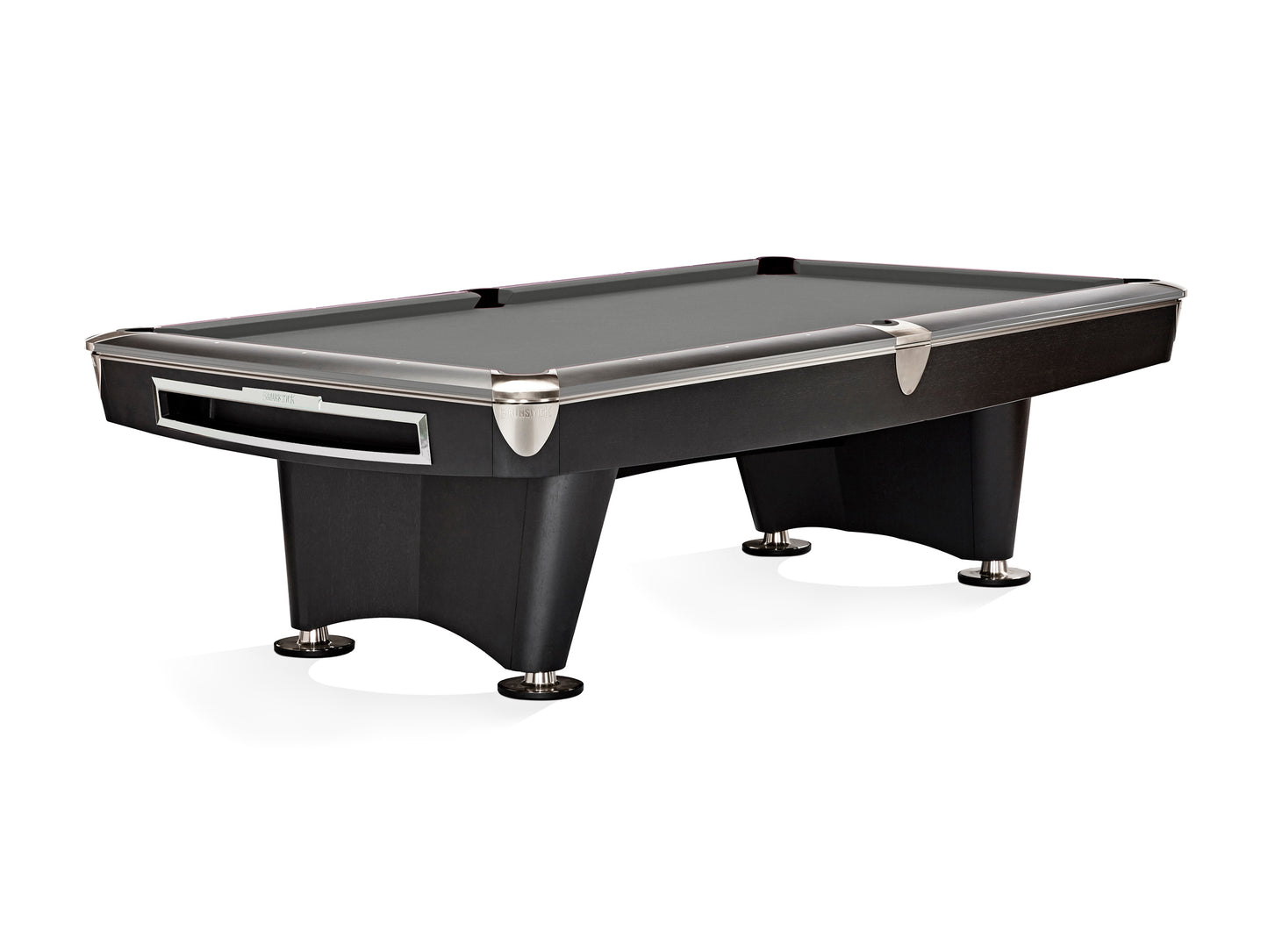 Brunswick Gold Crown VI 9ft American Pool Table With Drop Pocket - Matte Black