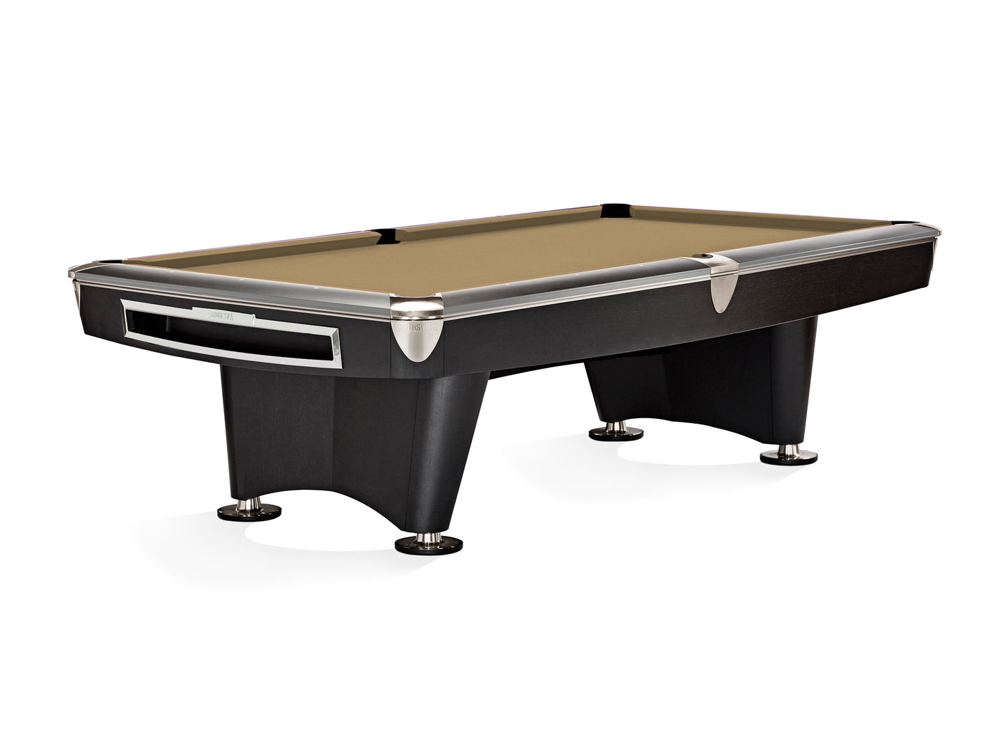 Brunswick Gold Crown VI 9ft American Pool Table With Drop Pocket - Matte Black