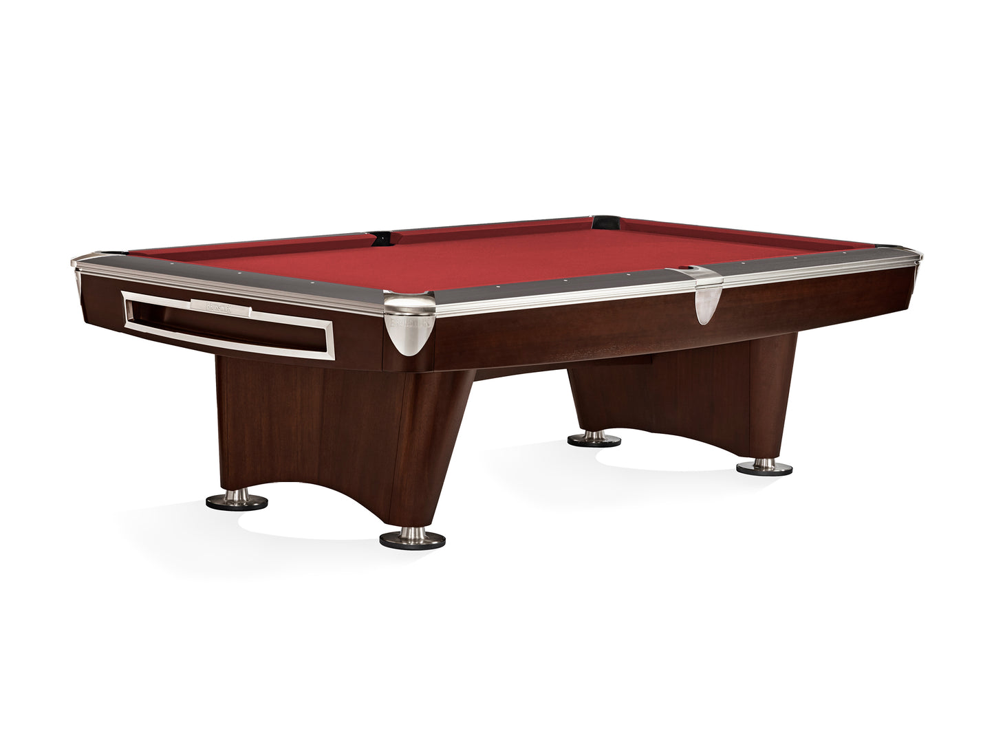 Brunswick Gold Crown VI 8ft American Pool Table With Drop Pocket - Two Tone Walnut and Espresso
