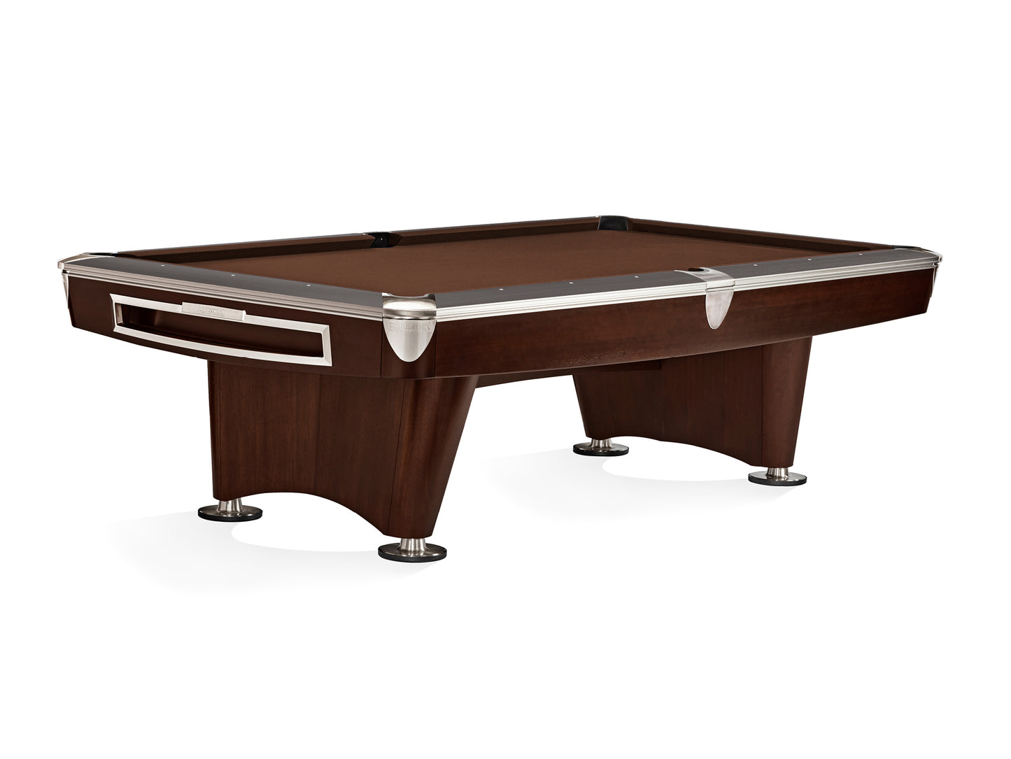 Brunswick Gold Crown VI 8ft American Pool Table With Drop Pocket - Two Tone Walnut and Espresso