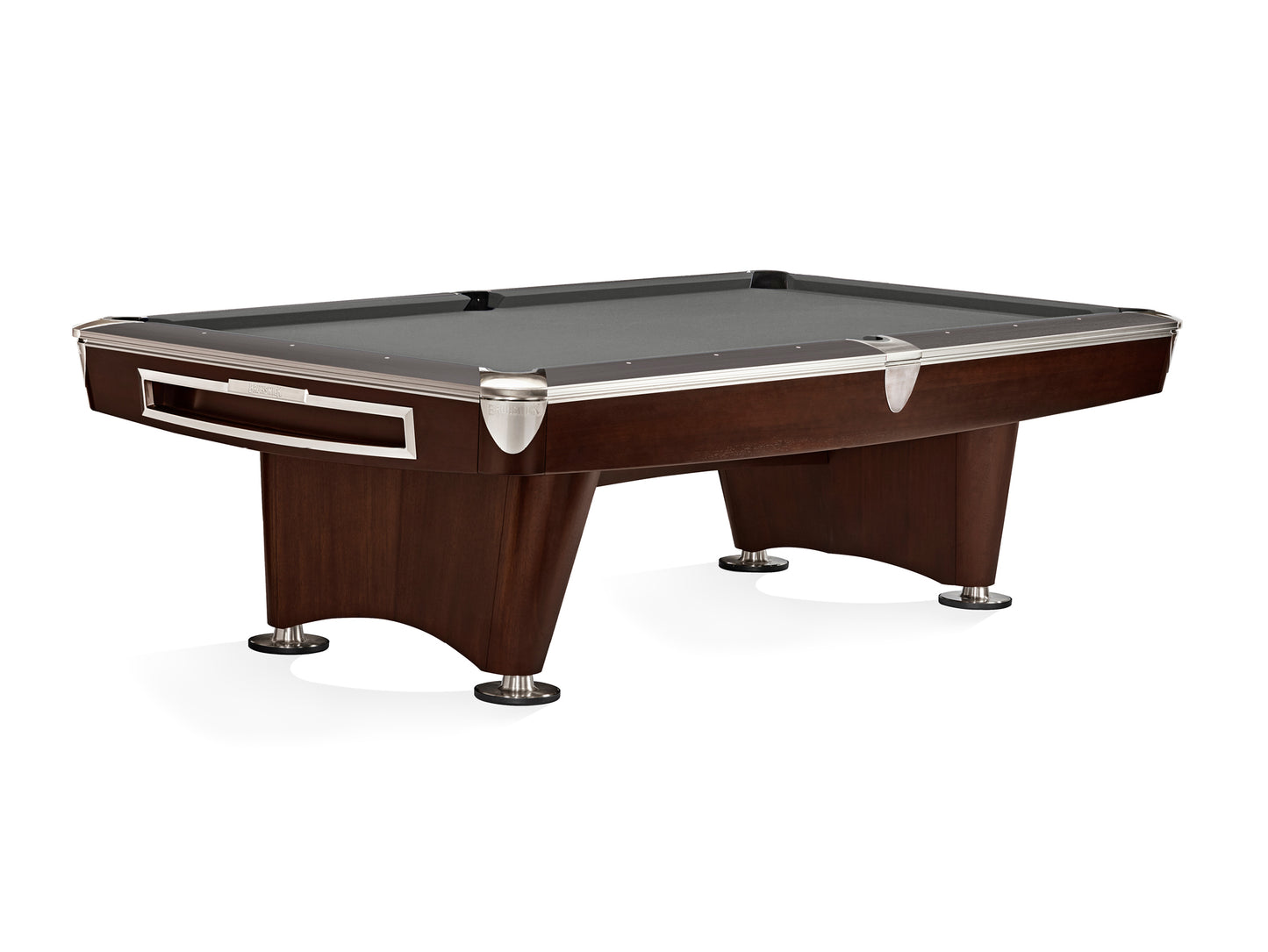Brunswick Gold Crown VI 8ft American Pool Table With Drop Pocket - Two Tone Walnut and Espresso