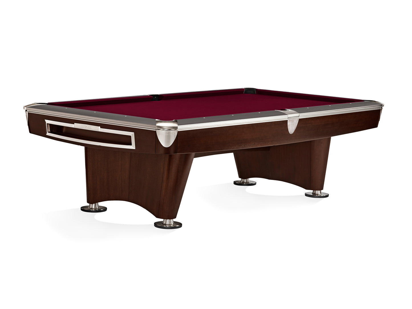 Brunswick Gold Crown VI 8ft American Pool Table With Drop Pocket - Two Tone Walnut and Espresso