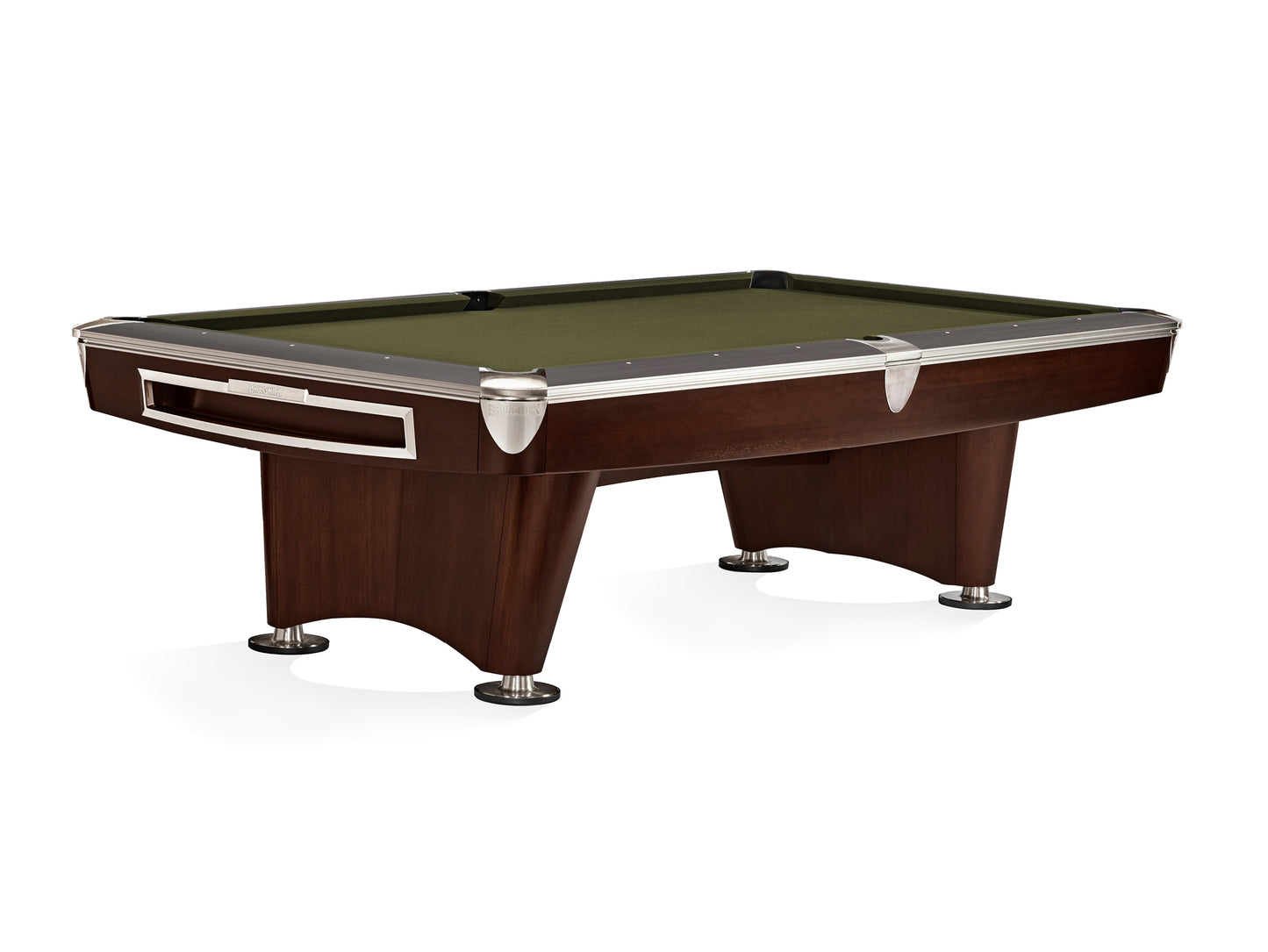 Brunswick Gold Crown VI 8ft American Pool Table With Drop Pocket - Two Tone Walnut and Espresso