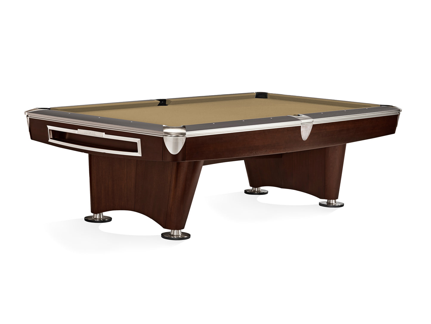 Brunswick Gold Crown VI 8ft American Pool Table With Drop Pocket - Two Tone Walnut and Espresso