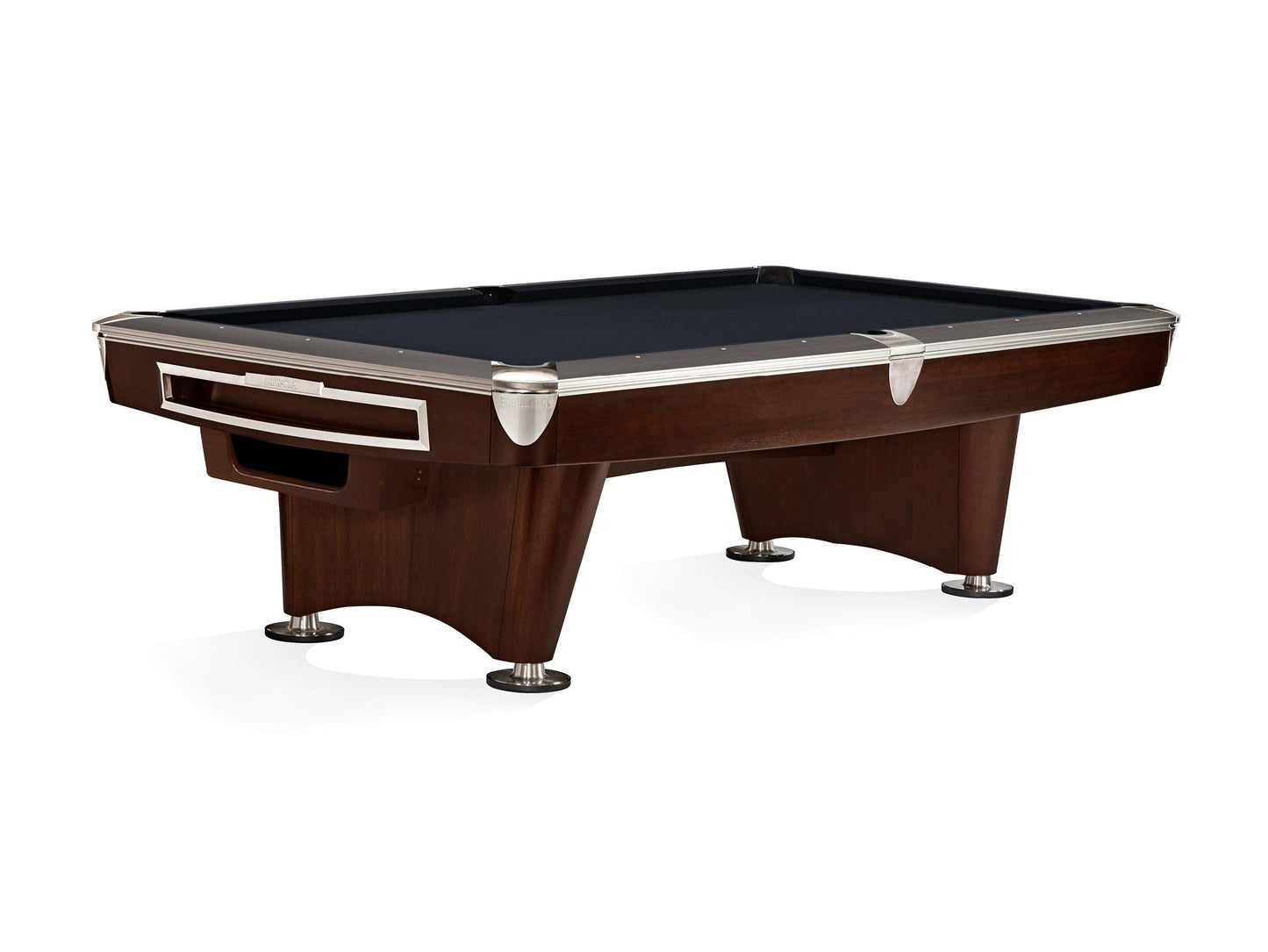 Brunswick Gold Crown VI American Pool Table With Gully Return - Two Tone Walnut and Espresso - Games Room