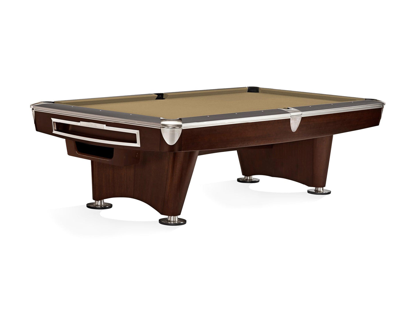 Brunswick Gold Crown VI American Pool Table With Gully Return - Two Tone Walnut and Espresso - Games Room