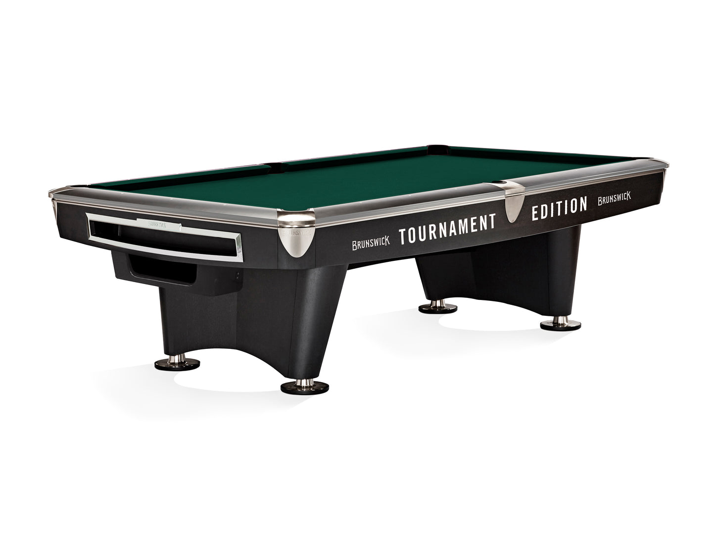Brunswick Gold Crown VI Tournament Edition 9ft American Pool Table With Gully - Matte Black