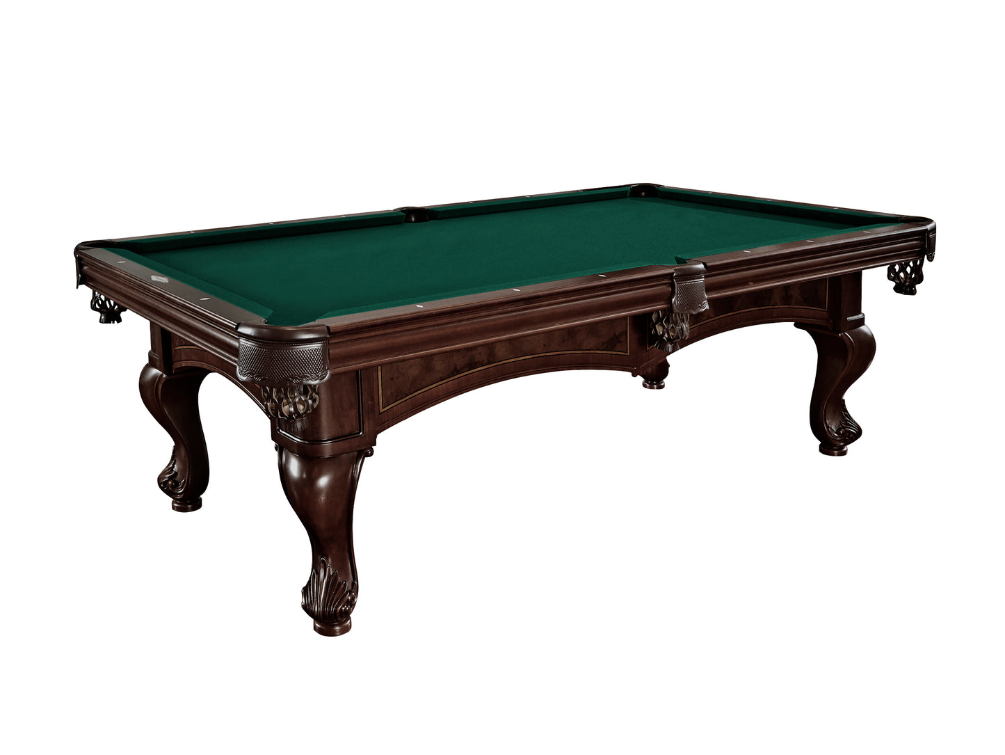 A Brunswick Santini 8ft American Pool Table with an espresso finish