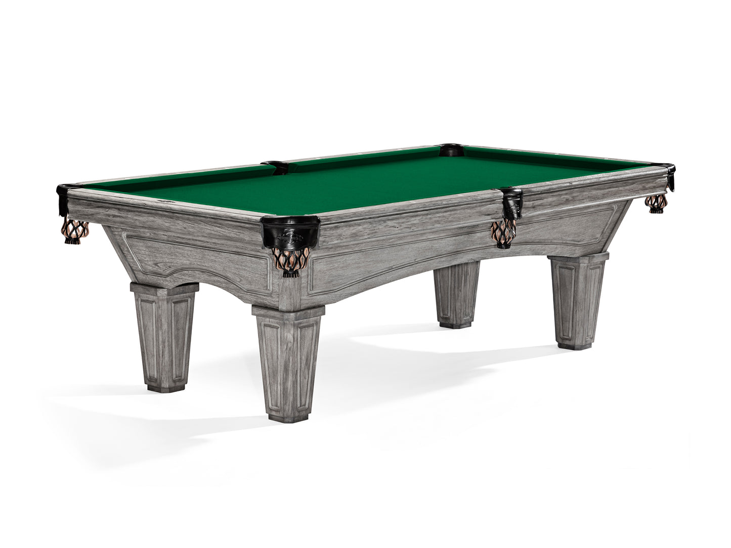 A rustic grey Brunswick Glenwood American Pool table