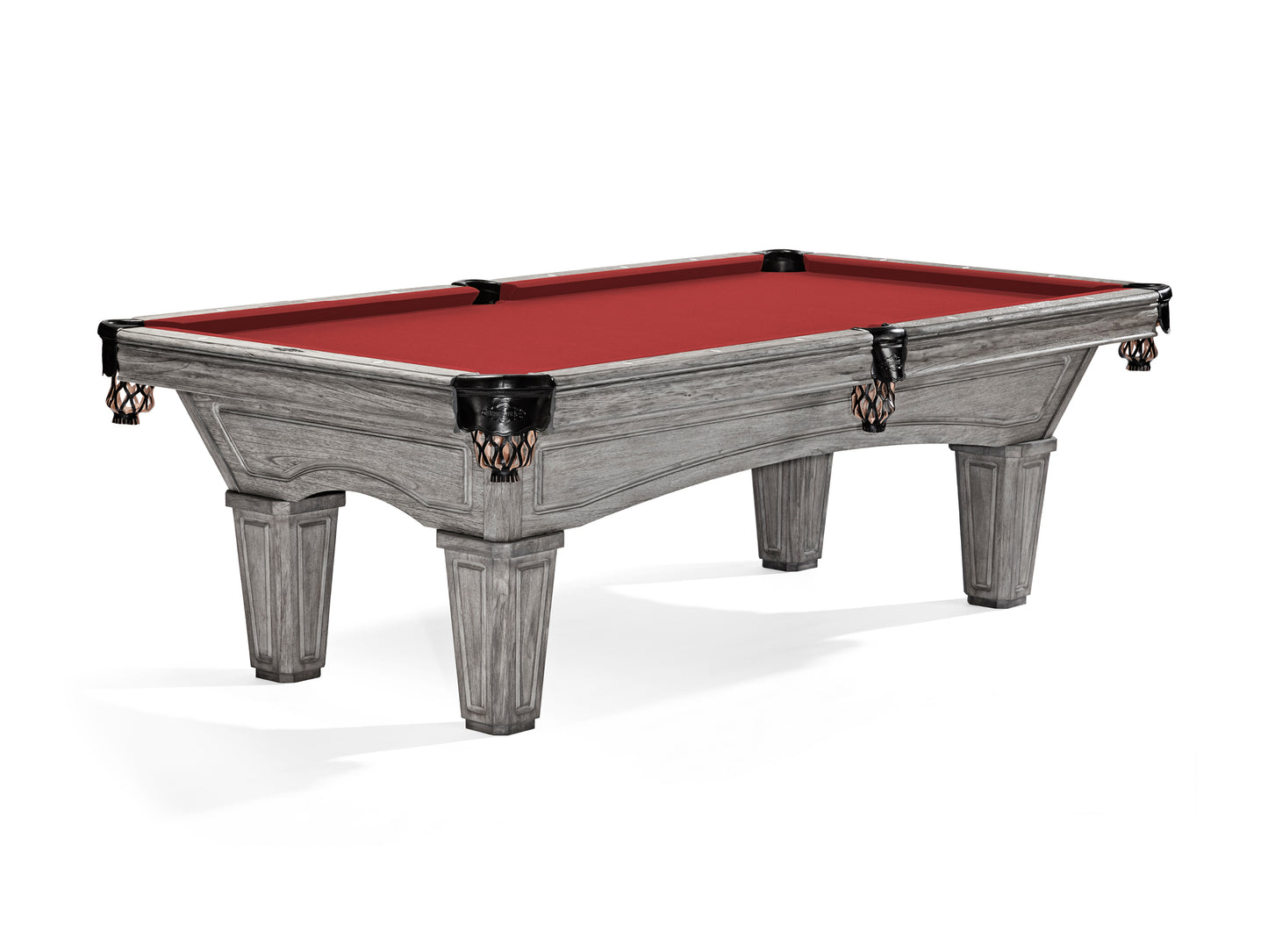 A rustic grey Brunswick Glenwood American Pool table