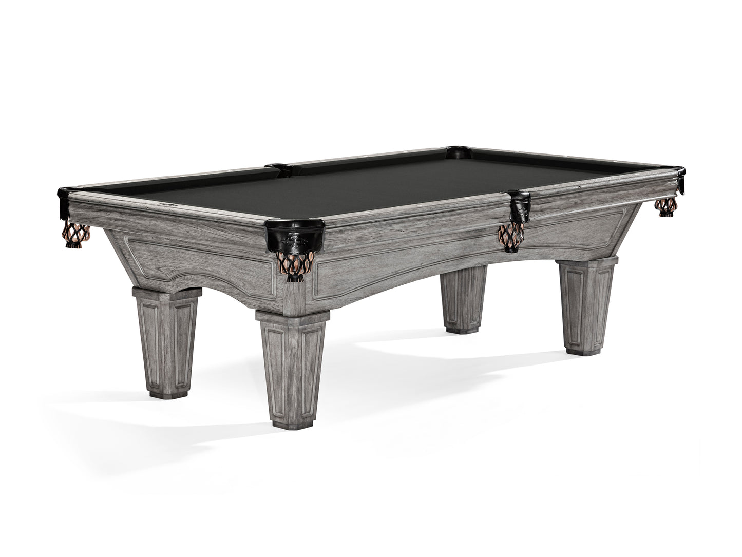A rustic grey Brunswick Glenwood American Pool table