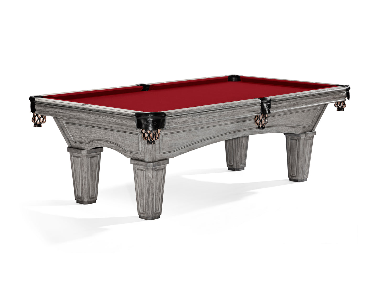 A rustic grey Brunswick Glenwood American Pool table