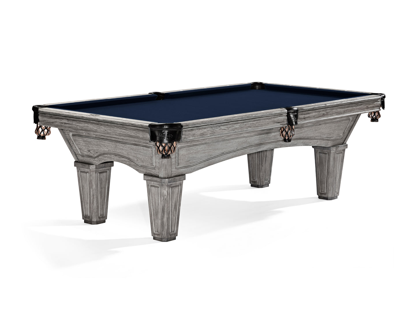 A rustic grey Brunswick Glenwood American Pool table