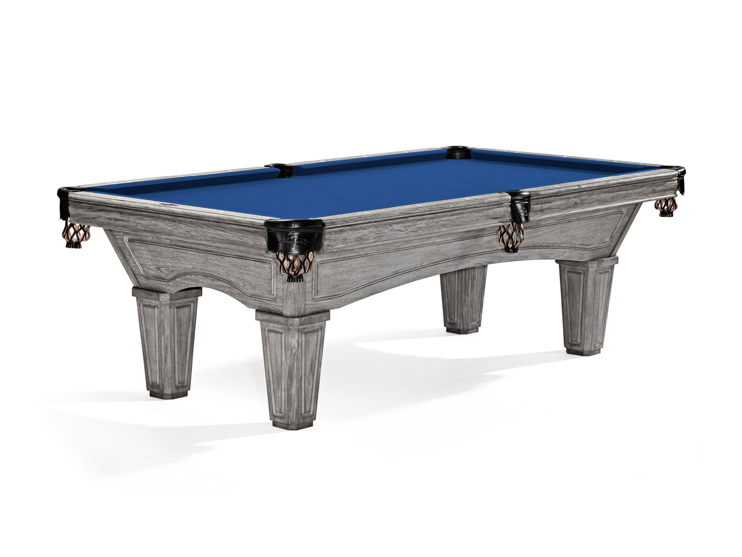 A rustic grey Brunswick Glenwood American Pool table