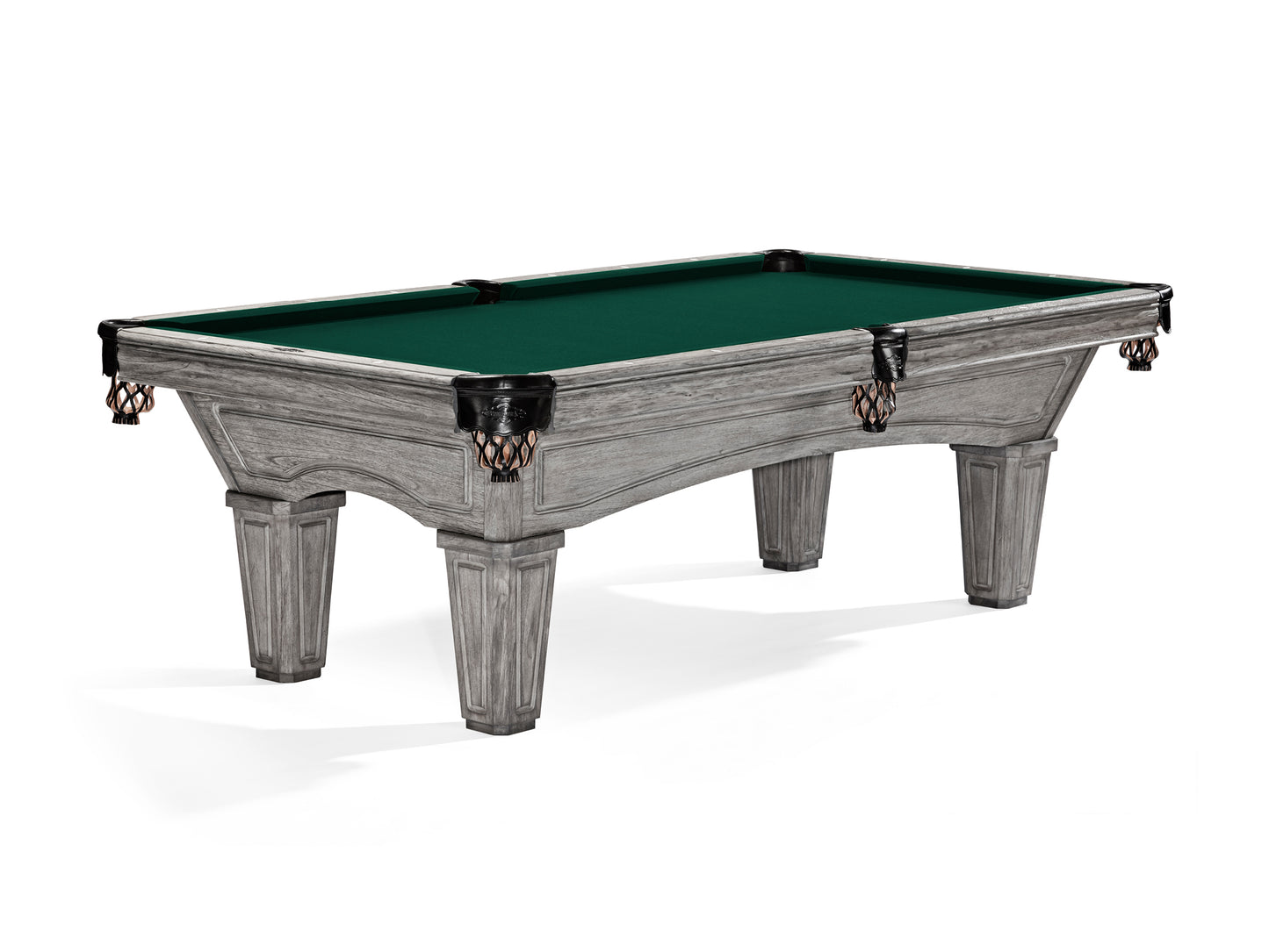 A rustic grey Brunswick Glenwood American Pool table