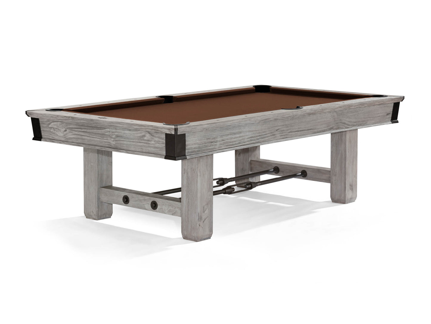 Brunswick Canton 8ft American Pool Table With Drop Pocket - Rustic Grey