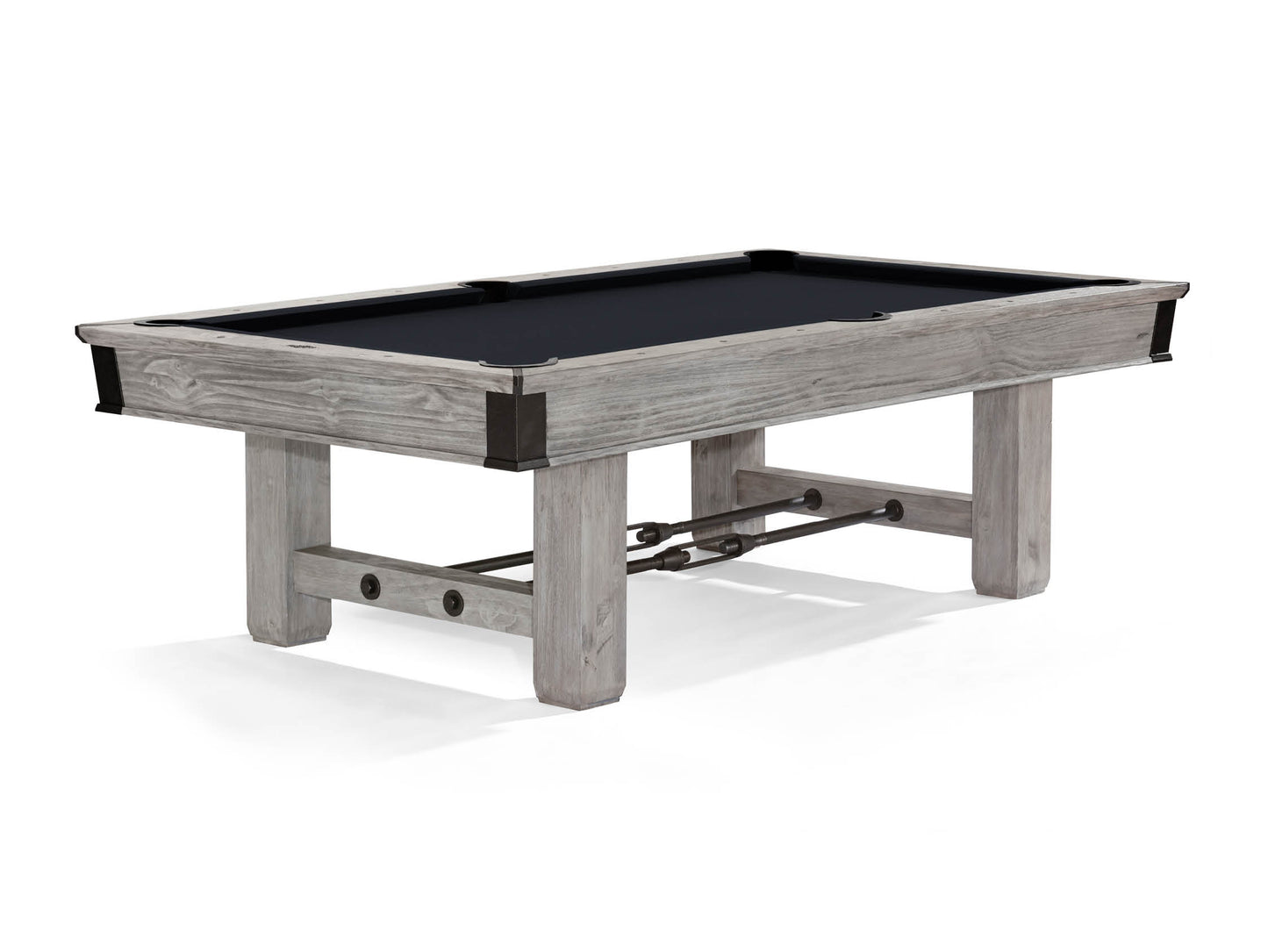 Brunswick Canton 8ft American Pool Table With Drop Pocket - Rustic Grey