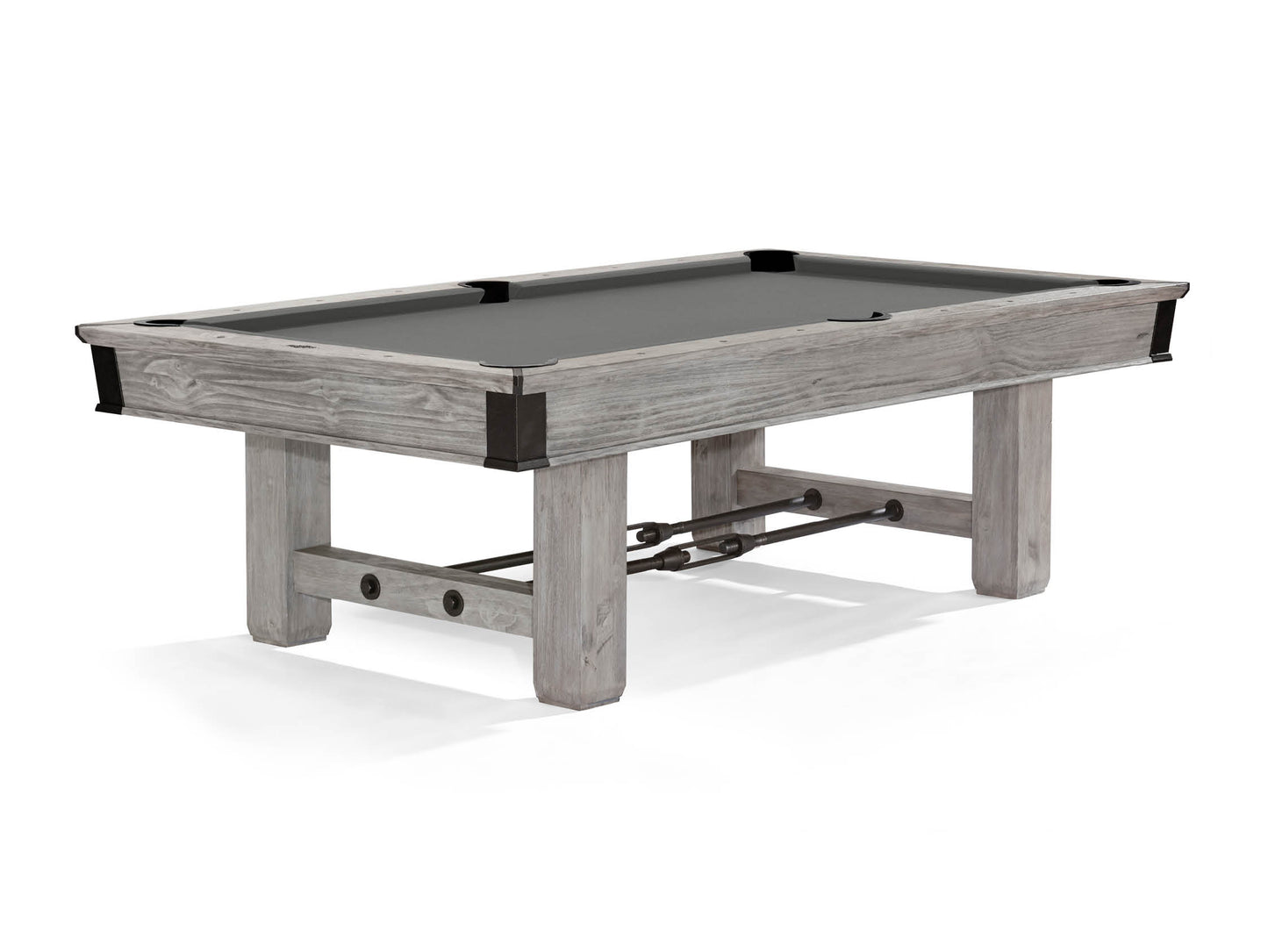 Brunswick Canton 8ft American Pool Table With Drop Pocket - Rustic Grey