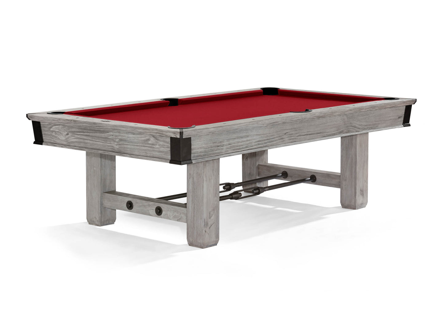 Brunswick Canton 8ft American Pool Table With Drop Pocket - Rustic Grey