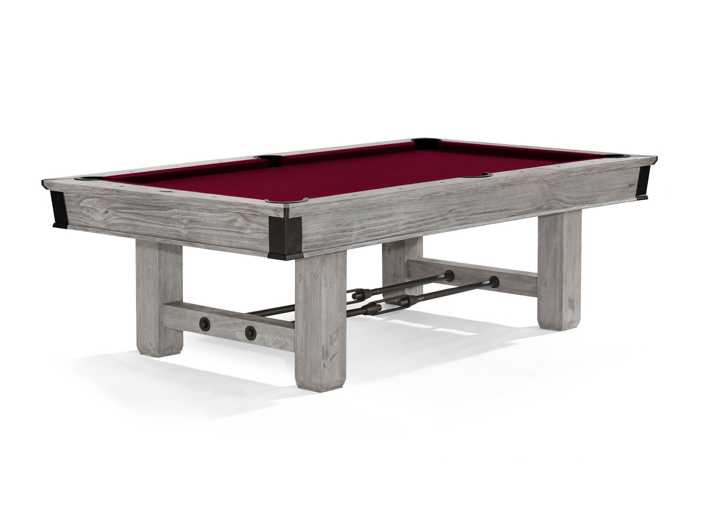Brunswick Canton 8ft American Pool Table With Drop Pocket - Rustic Grey
