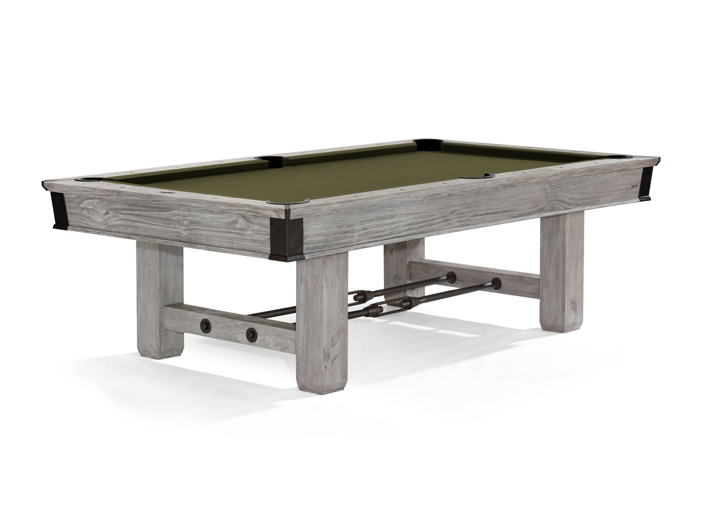 Brunswick Canton 8ft American Pool Table With Drop Pocket - Rustic Grey