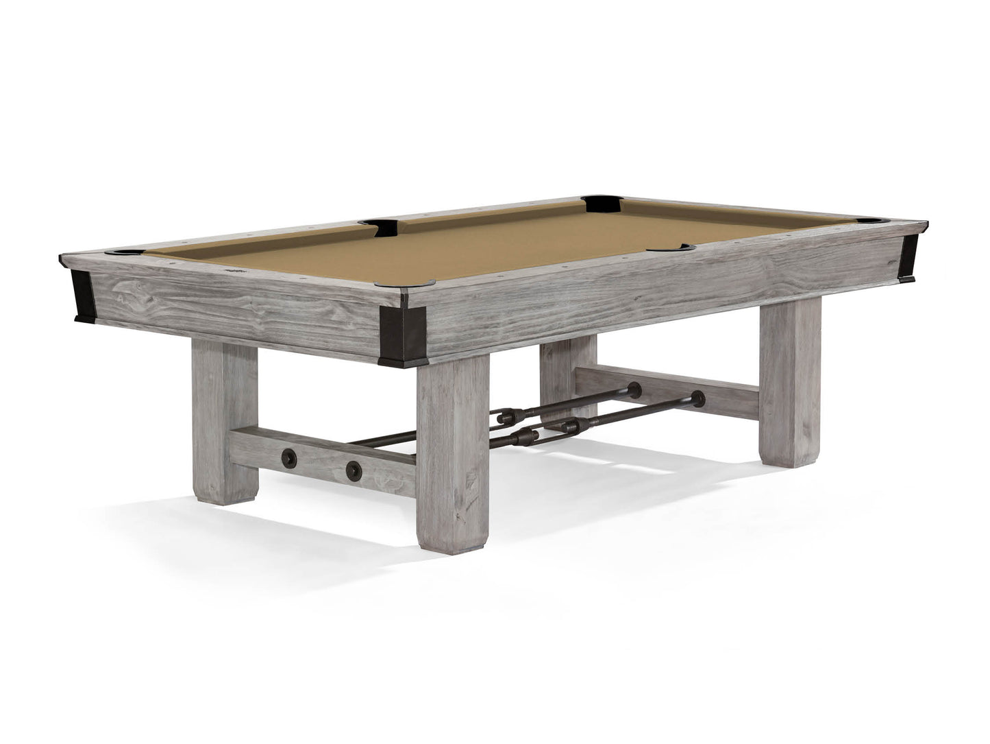Brunswick Canton 8ft American Pool Table With Drop Pocket - Rustic Grey