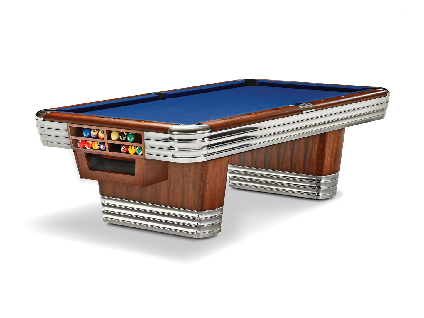 Brunswick Centennial American Pool Table With Drop Pocket - Rosewood & Chrome - Games Room