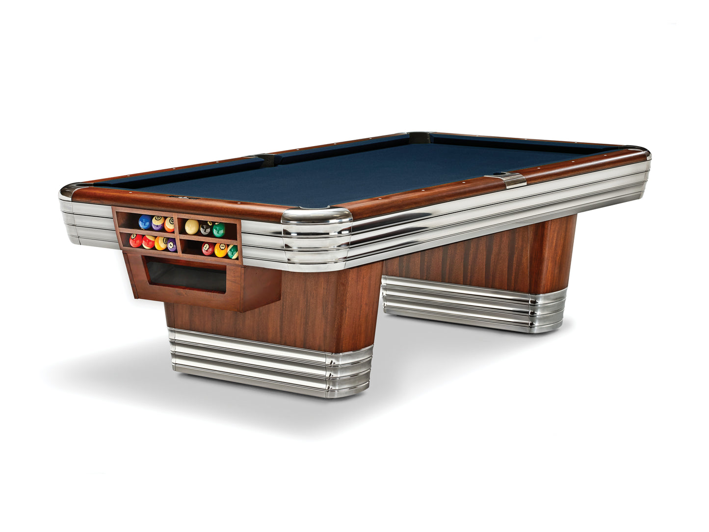 Brunswick Centennial American Pool Table With Drop Pocket - Rosewood & Chrome - Games Room