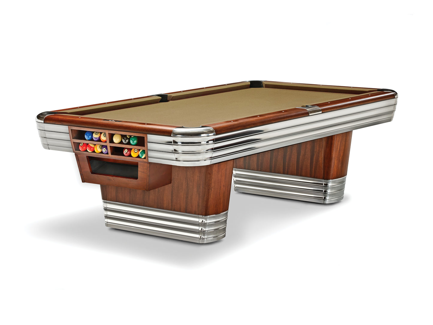 Brunswick Centennial American Pool Table With Drop Pocket - Rosewood & Chrome - Games Room