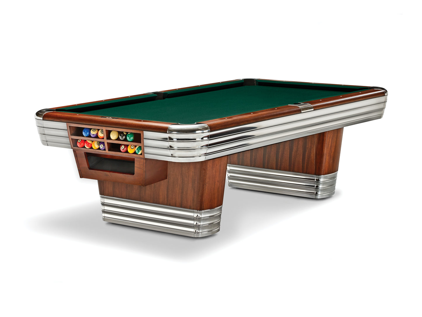 Brunswick Centennial American Pool Table With Drop Pocket - Rosewood & Chrome - Games Room