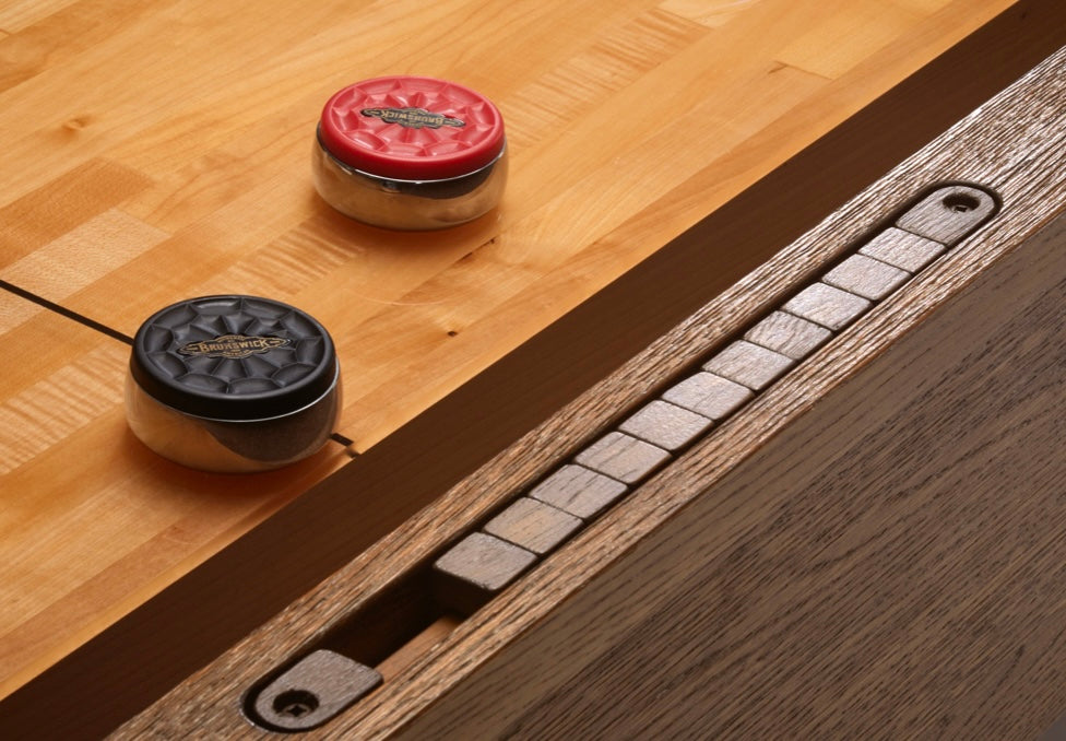 Brunswick Botanic 12ft Shuffleboard Table - Rustic Dark Brown