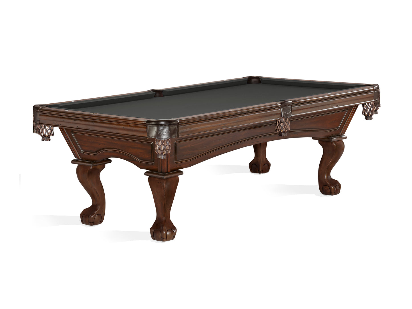 Brunswick Glenwood 8ft American Pool Table with Ball And Claw Leg - Tuscana