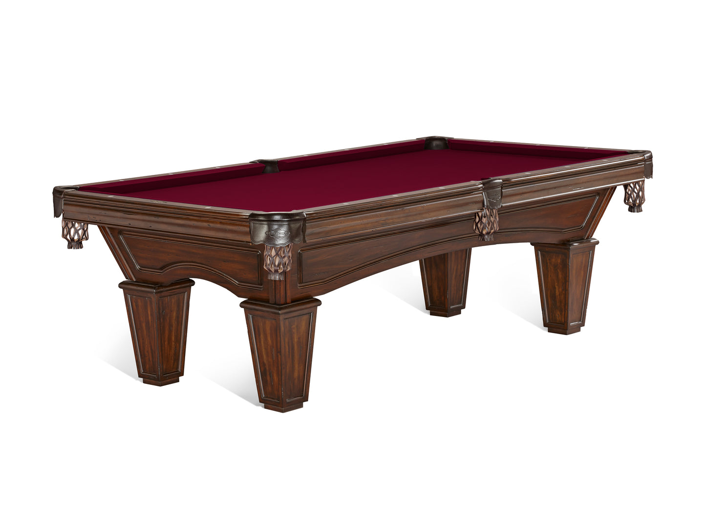 Brunswick Glenwood 8ft American Pool Table with Tapered Leg - Tuscana