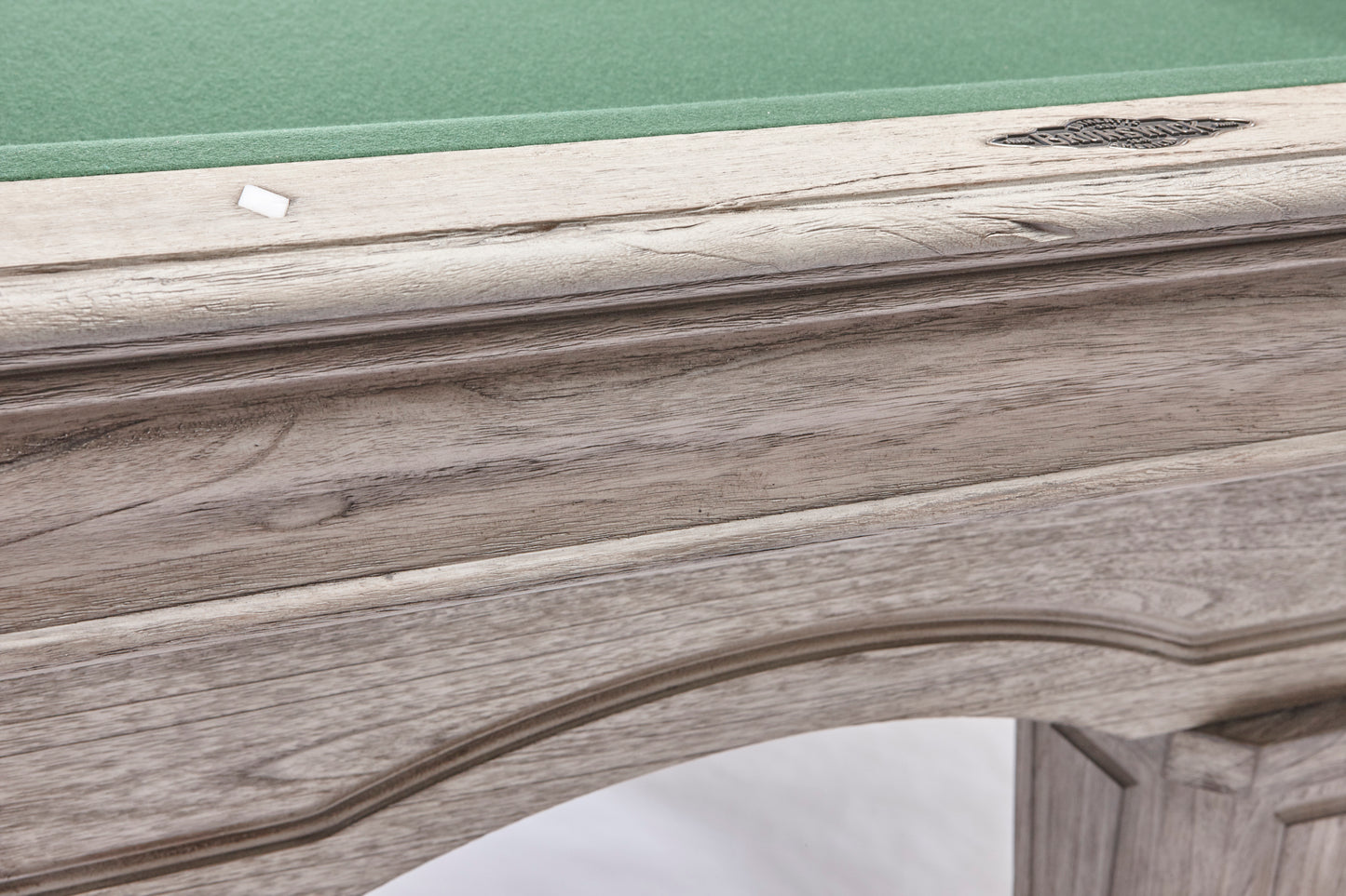 A rustic grey Brunswick Glenwood American Pool table