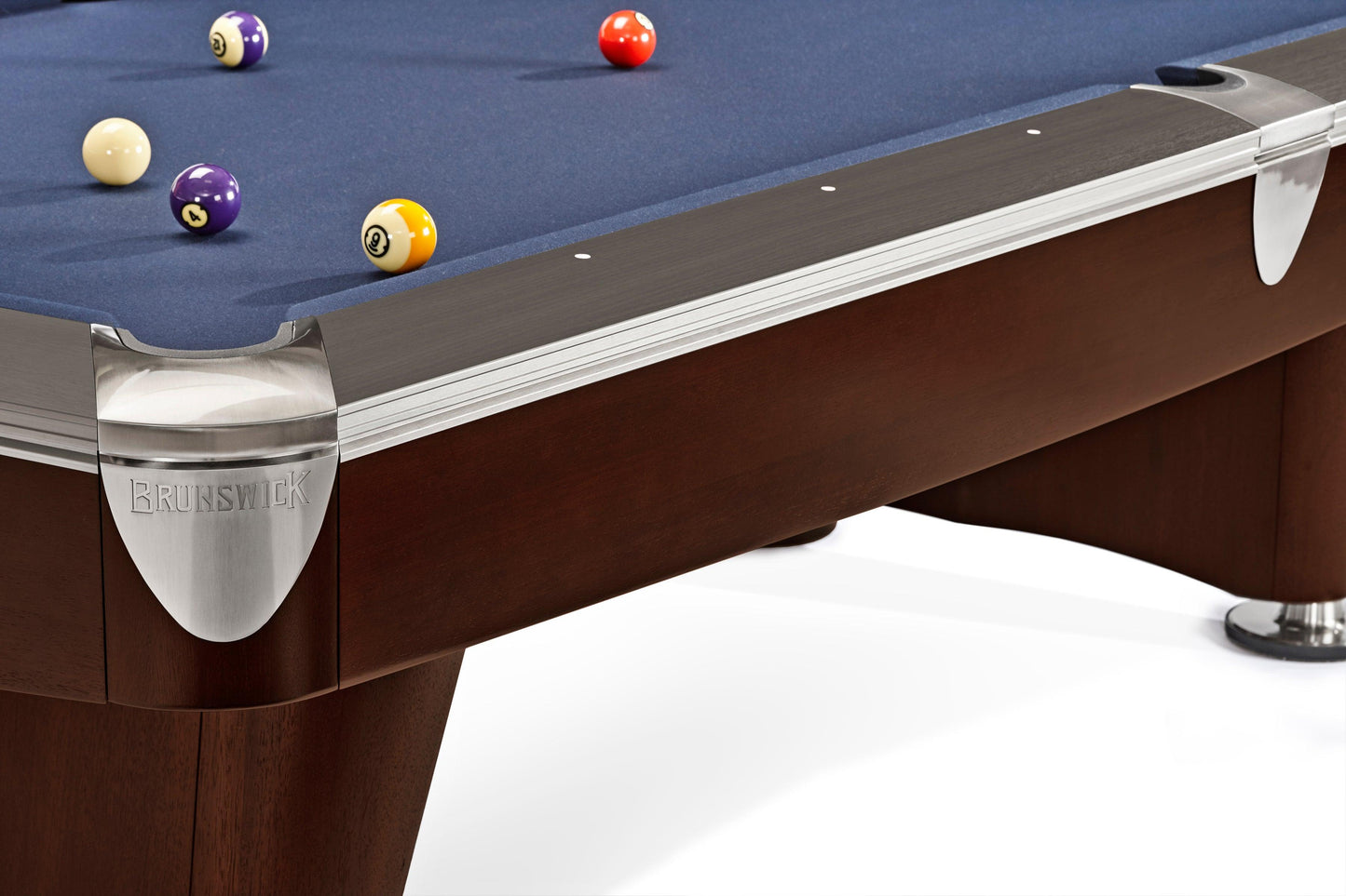 Brunswick Gold Crown VI American Pool Table With Gully Return - Two Tone Walnut and Espresso - Games Room