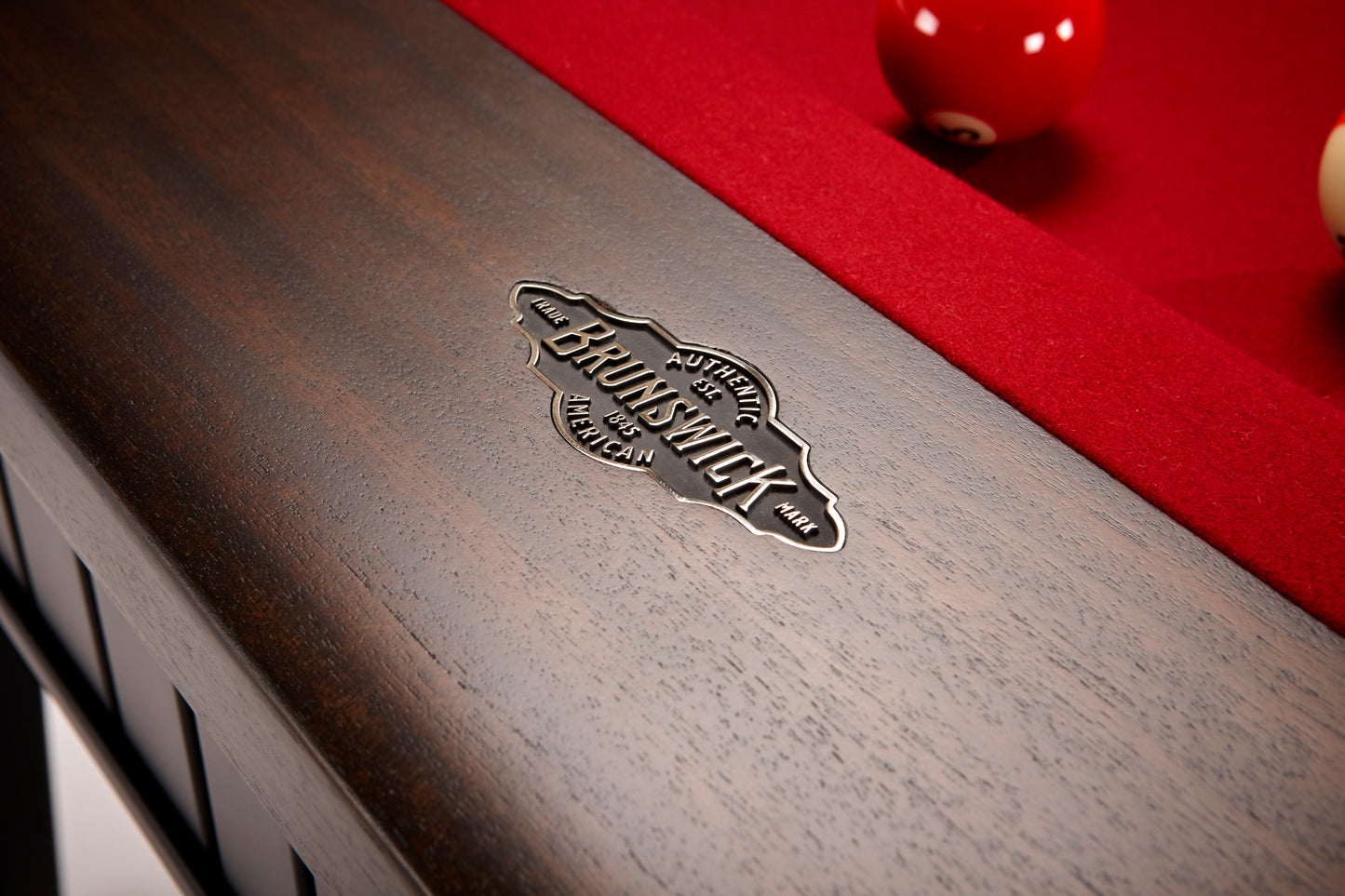 Brunswick The Henderson 8ft American Pool Table - Matt Black And Walnut