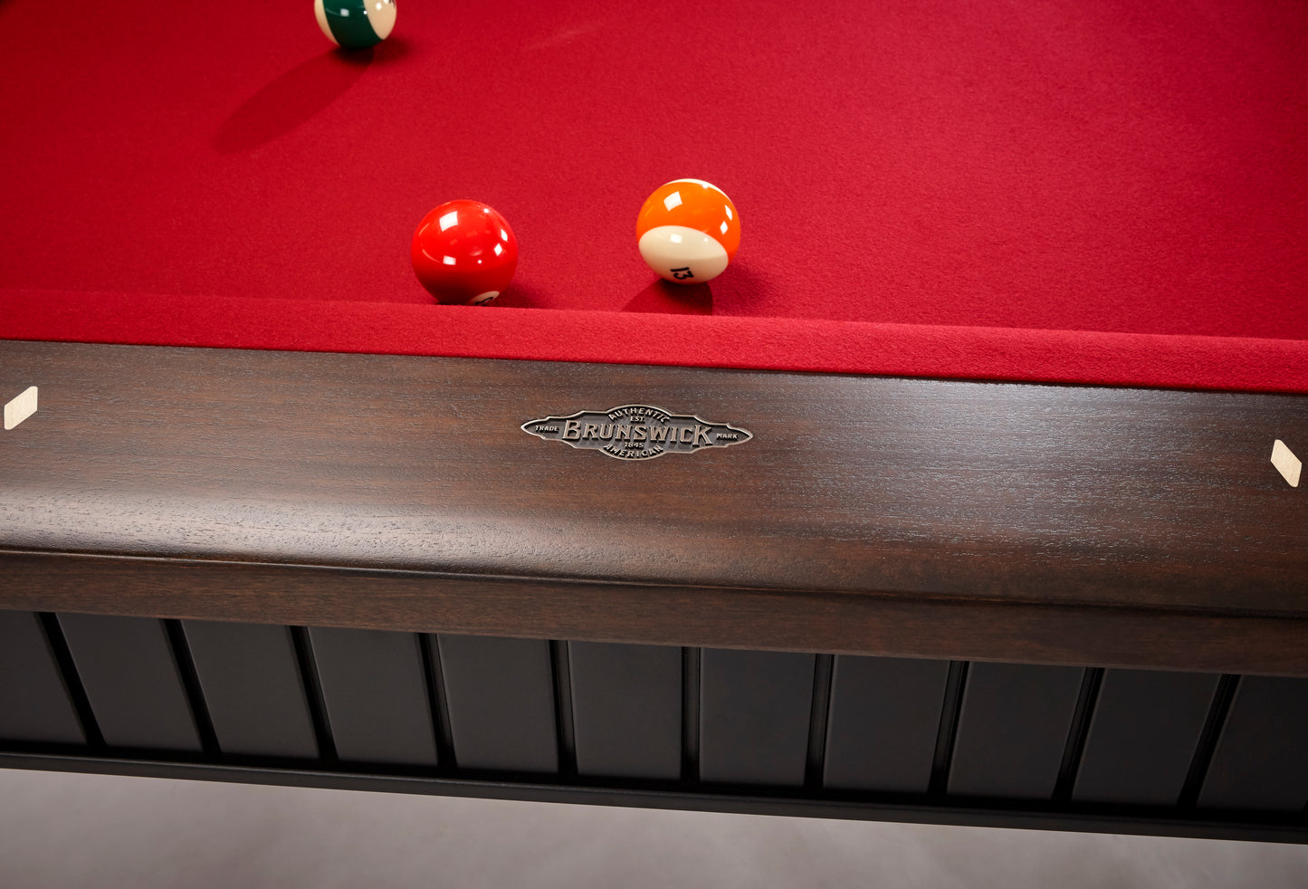 Brunswick The Henderson 8ft American Pool Table - Matt Black And Walnut