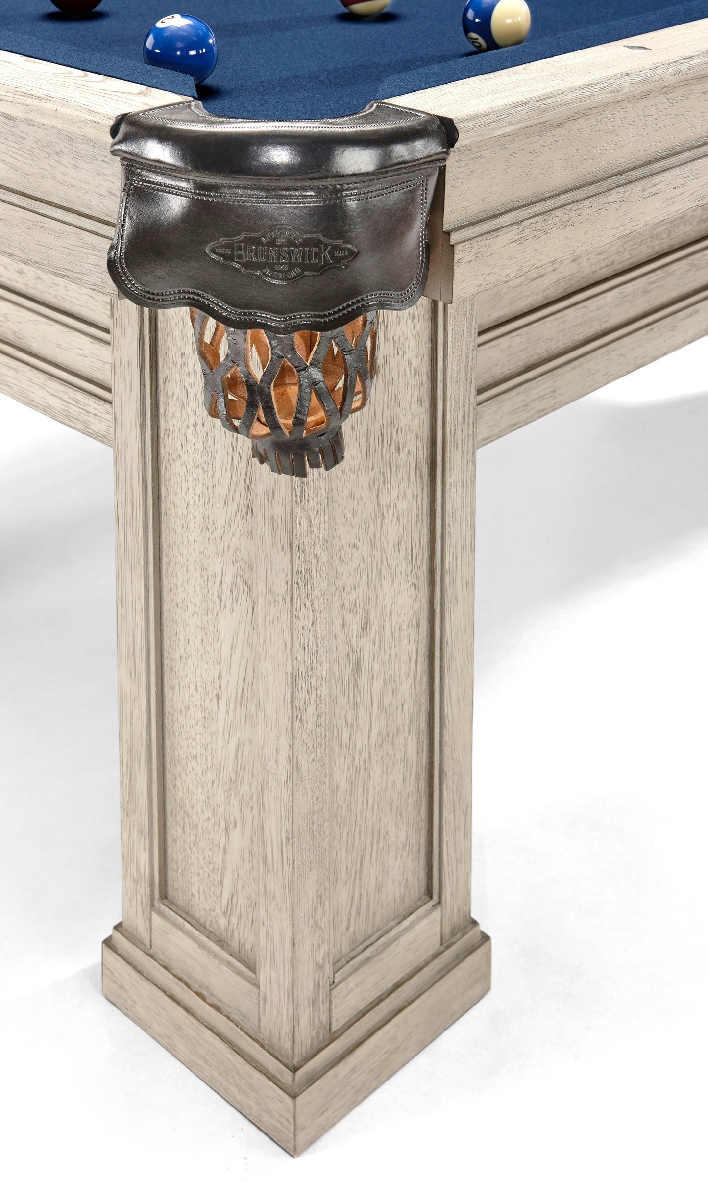 Brunswick Oakland 8ft American Pool Table - Rustic Grey - Games Room