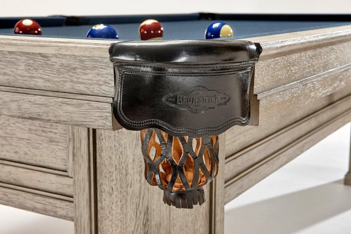 Brunswick Oakland 8ft American Pool Table - Rustic Grey - Games Room