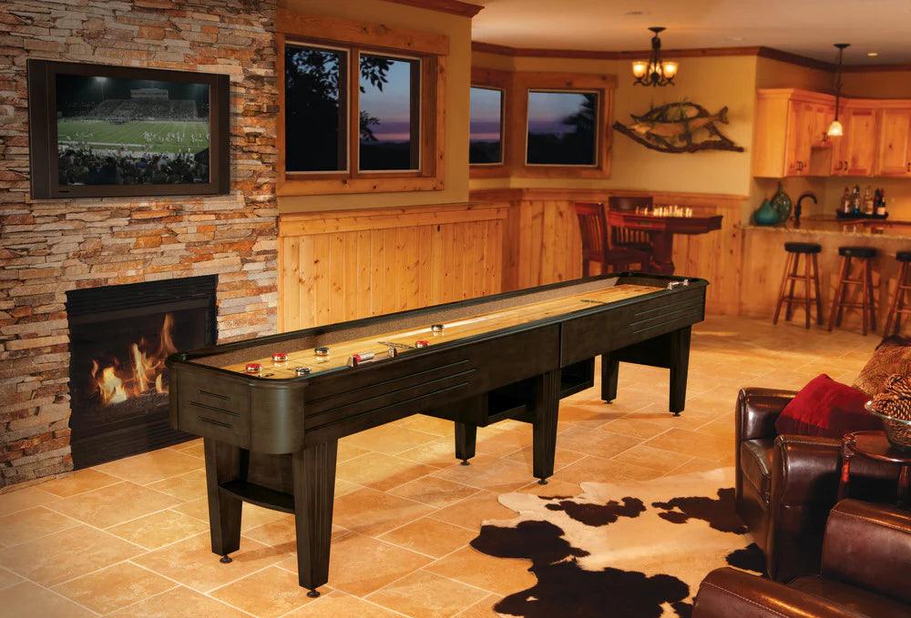Brunswick Andover 14ft Shuffleboard Table - Espresso - Games Room