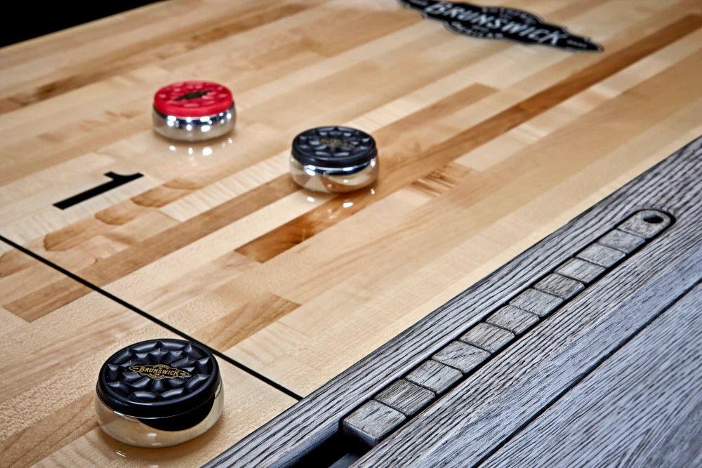 Brunswick Sanibel 12ft Shuffleboard Table - Rustic Grey - Games Room