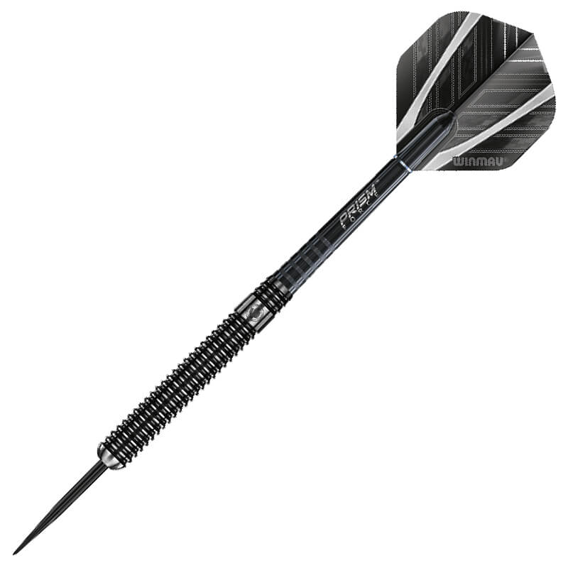Black and silver dart with 'Winmau' branding on a white background