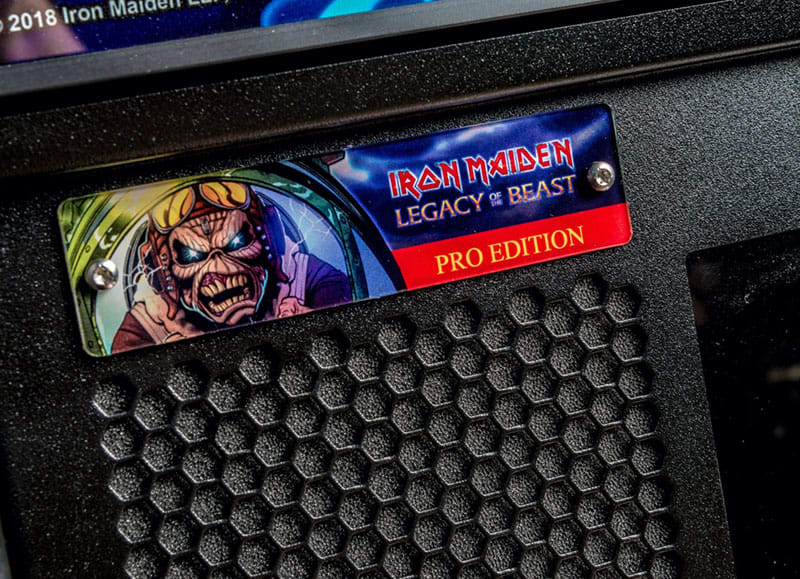 Iron Maiden 'Legacy of the Beast' Pro Edition label on a product packaging