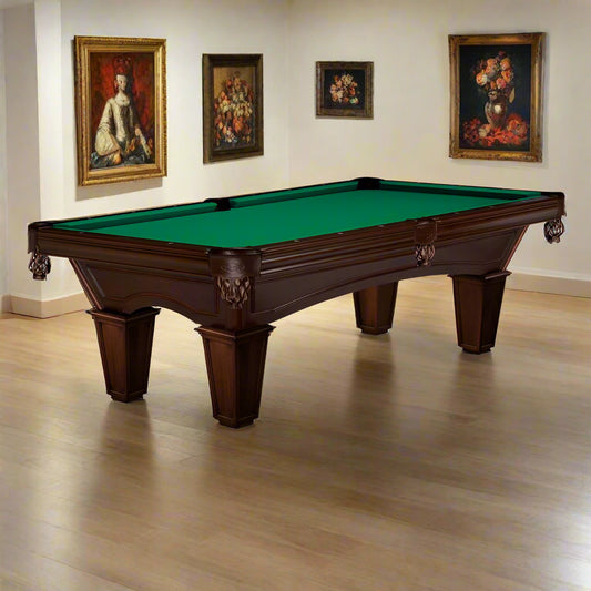 Brunswick Glenwood 8ft American Billiards Table with Tapered Leg - Espresso - Games Room