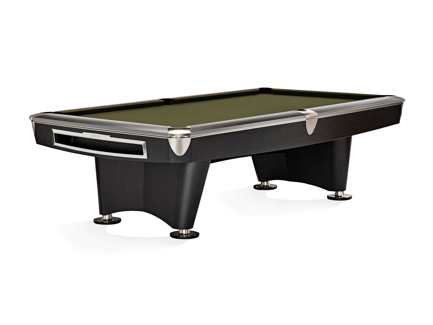 Brunswick Gold Crown VI 9ft American Pool Table With Drop Pocket - Matte Black