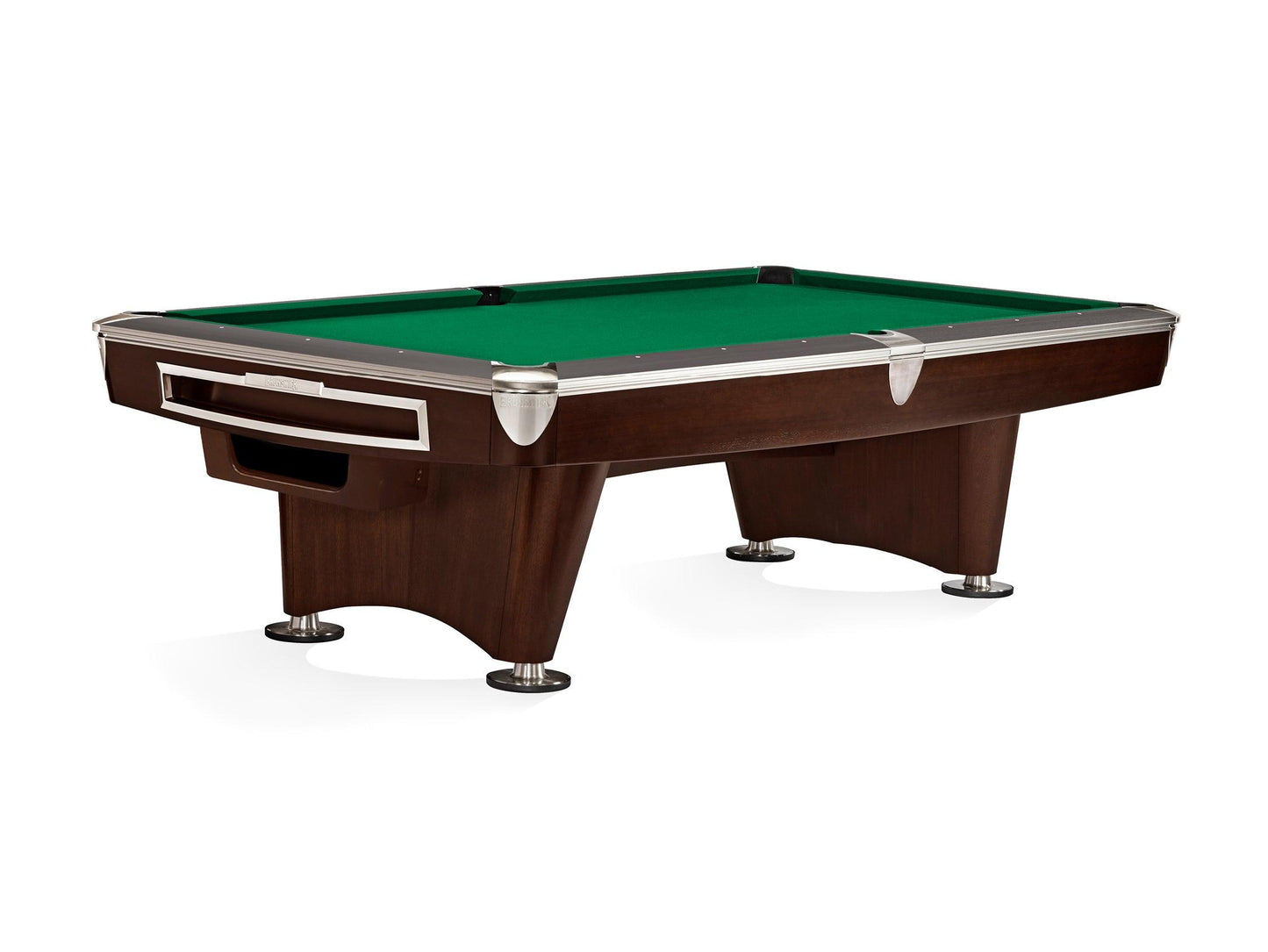 Brunswick Gold Crown VI 9ft American Pool Table With Gully Return - Two Tone Walnut and Espresso - Games Room